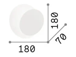 Ideal Lux Aplique Para Pared-TICK - Aplique LED Integrado Interior 1 Luz Plata 3000K Plateado