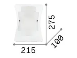Hot Ideal Lux Triplo - 1 luz de pared pequeña para interior de vidrio, E27 Transparente