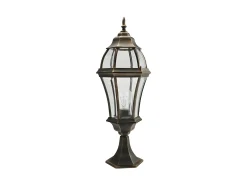 AKUNADECOR Iluminación Exterior-Iluminacion Para Jardin Sobremuro En Aluminio Becrux Dorado Negro