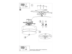 Discount Sollux Lighting Incasso Cilindrica Bianco 50cm E27 Plafón cilíndrico 50cm E27 Blanco