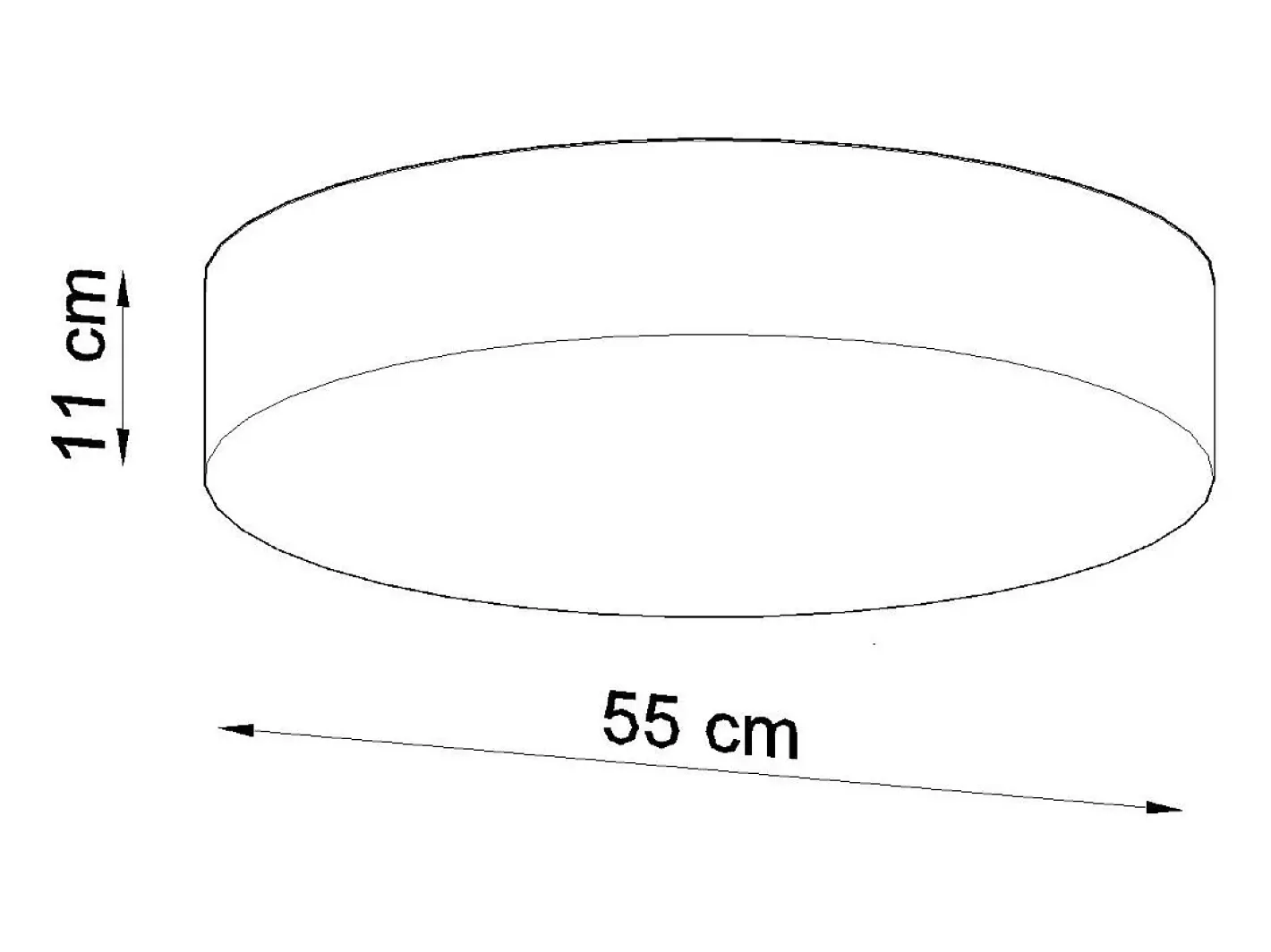 Sale Sollux Lighting Incasso cilindrico nero 55cm E27 Plafón cilíndrico 55cm E27 Negro