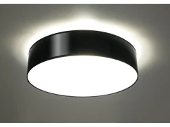 Sale Sollux Lighting Incasso cilindrico nero 55cm E27 Plafón cilíndrico 55cm E27 Negro