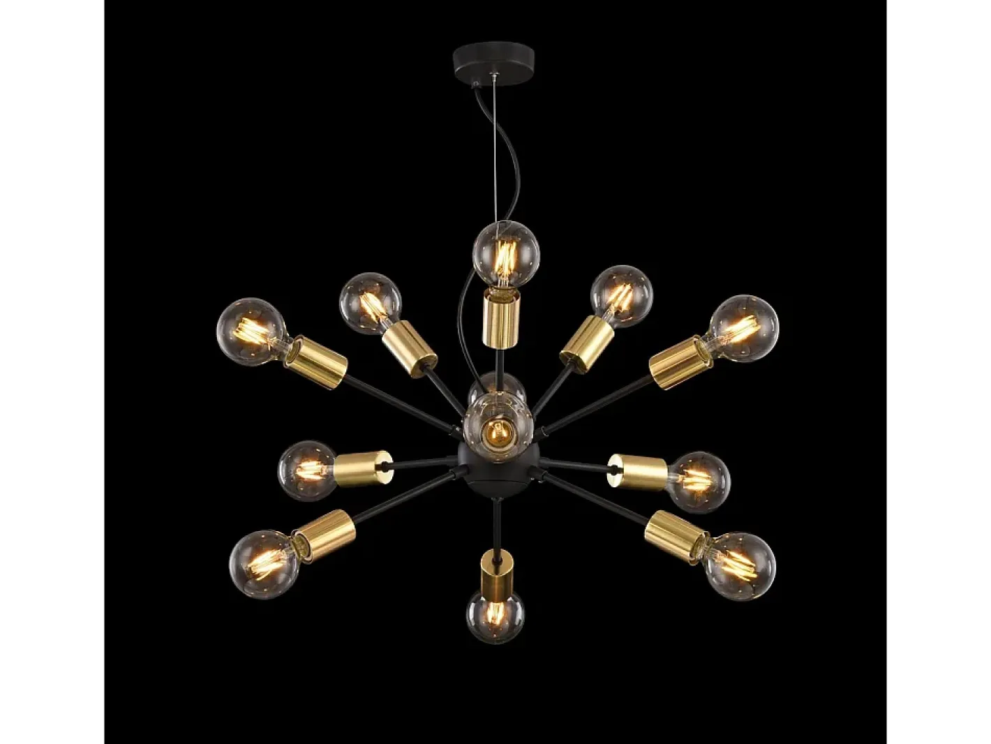 Maytoni Jackson Lámpara Colgante de Techo Negra, 12 Luces, E27 Negro Clearance