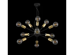 Maytoni Jackson Lámpara Colgante de Techo Negra, 12 Luces, E27 Negro Clearance