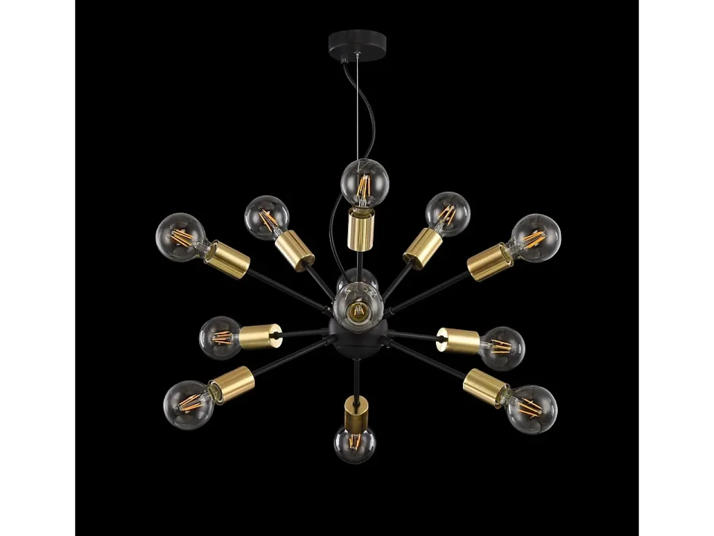 Maytoni Jackson Lámpara Colgante de Techo Negra, 12 Luces, E27 Negro Clearance