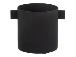 LANA DECO Macetero-Jardinera redonda de metal Naya L 16 cm Negro