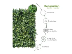 NORTENE Planta Artificial-Jardín vertical hellene 100 x 100 cm 1X2 M Verde