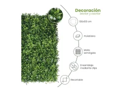 NORTENE Planta Artificial-Jardín vertical jazmín 100 x 100 cm 100X100 CM Verde