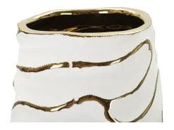 Jarrón-Jarrón de cerámica blanca 14,5x39,5 cm Blanco