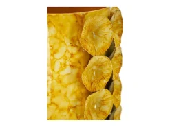 Jarrón-Jarrón de concha de metal 16x15x33 Amarillo