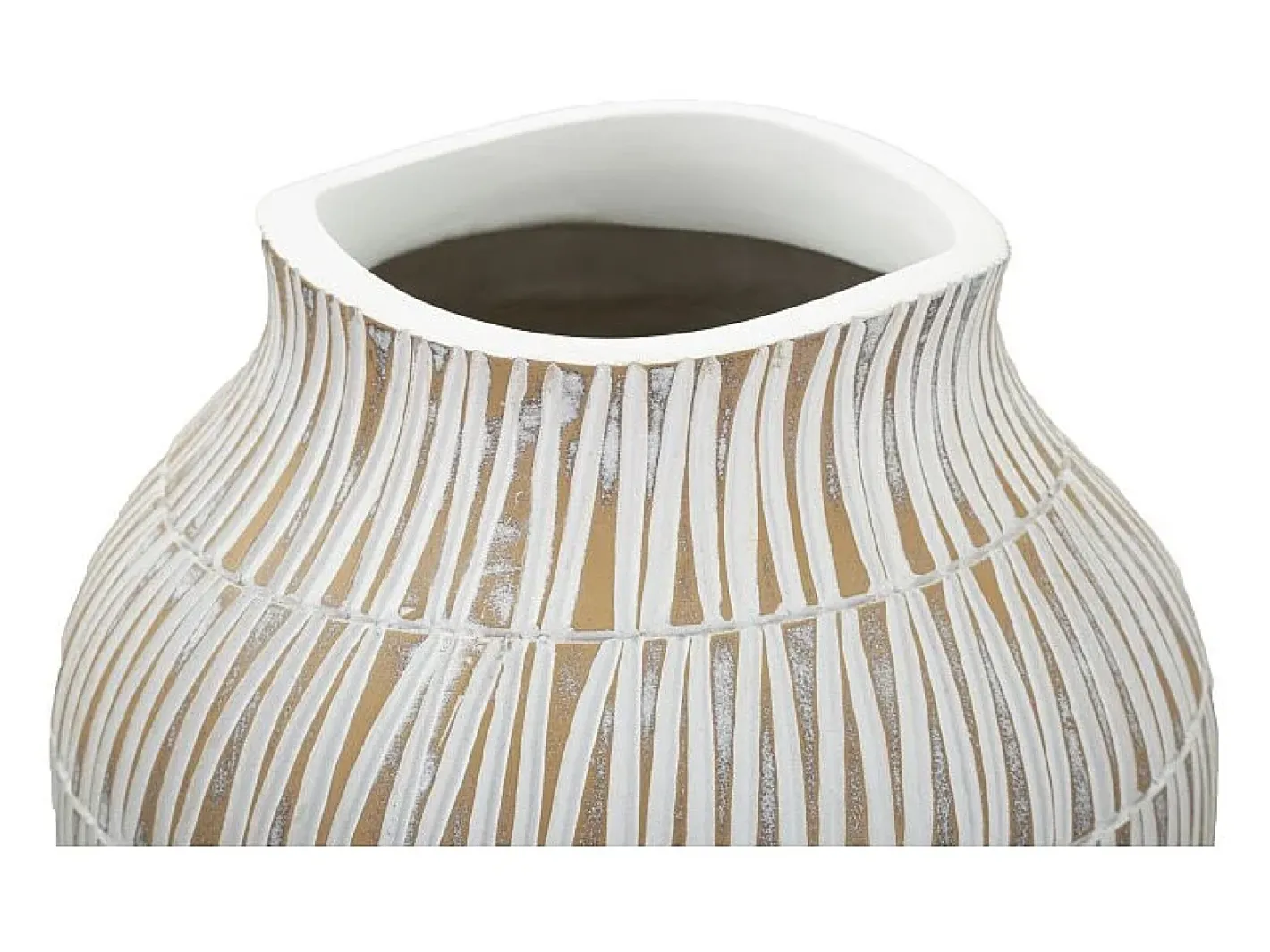 Jarrón de resina 22x44 cm Blanco Clearance