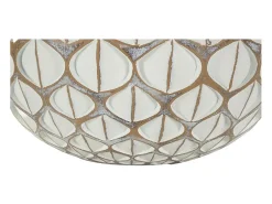 Jarrón de resina 27x27 cm Blanco Discount