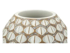 Jarrón de resina 27x27 cm Blanco Discount