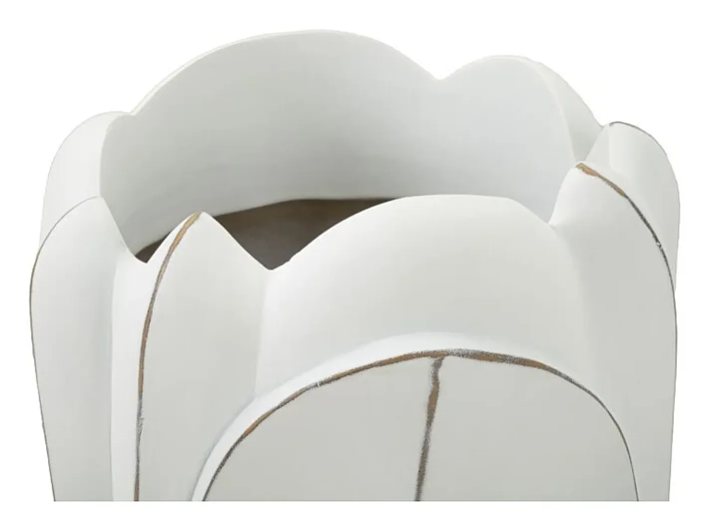 New Jarrón de resina 29x48 cm Blanco