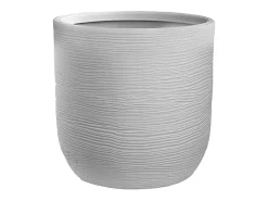 Clearance Jarrón de resina de interior y exterior para plantas cilíndricas de diseño d.35x34h Raffaello Bianco Blanco