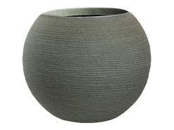 Outlet Jarrón de resina para plantas de interior y exterior, diseño esfera redonda d.40x33h Botticelli Verde