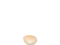 J-Line Jarrón-Jarrón de vidrio en forma de bola de 13x13x10 cm Beige