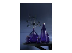 Outlet J-Line Jarrón de vidrio morado 25x25x75 cm Violeta