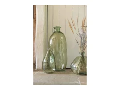 Best J-Line Jarrón de vidrio alto de 33x33x73 cm Verde