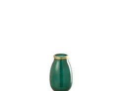 Sale J-Line Jarrón de vidrio de 18x18x28 cm Verde