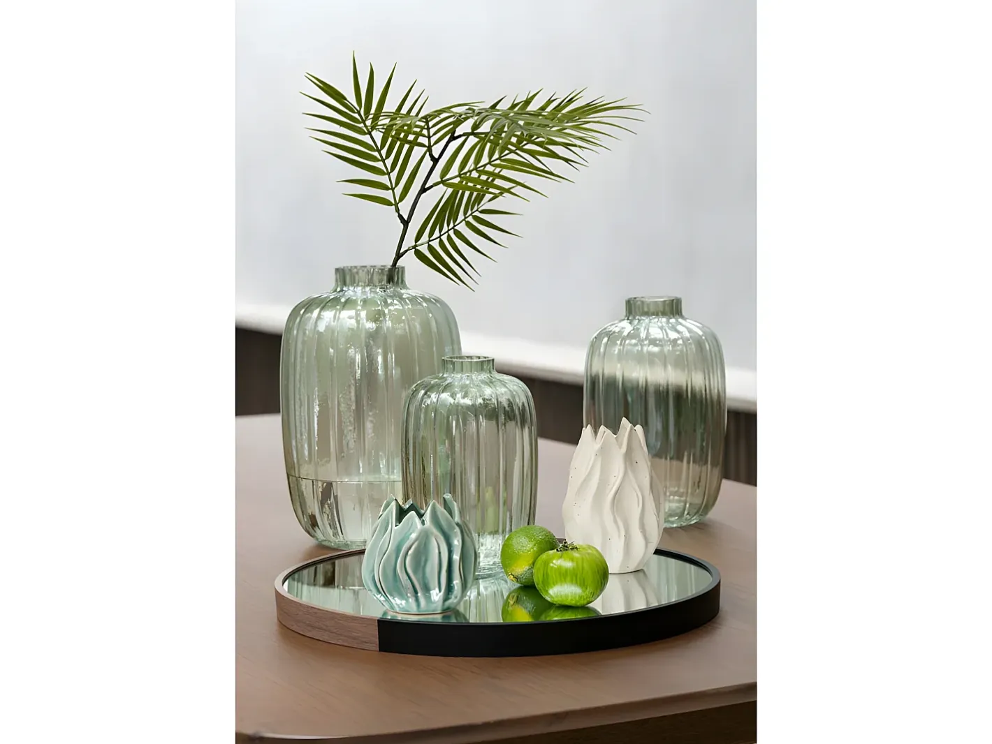 Online J-Line Jarrón de vidrio 20x20x29.5 cm Verde
