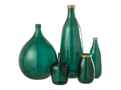 Sale J-Line Jarrón de Vidrio 40x40x56cm Verde