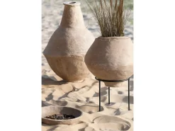 Sale J-Line Jarrón extralargo chad papel mache marrón Alt. 86 cm Marru00f3n