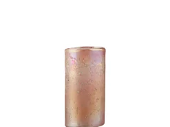 J-Line Jarrón ovalado de vidrio 13x8x25 cm Rosa Hot