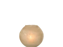 J-Line Jarrón-Jarrón soda redondo cristal oro Alt. 22 cm Dorado