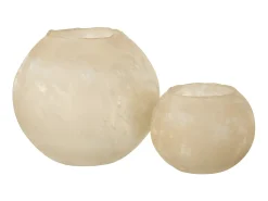 J-Line Jarrón-Jarrón soda redondo cristal oro Alt. 22 cm Dorado