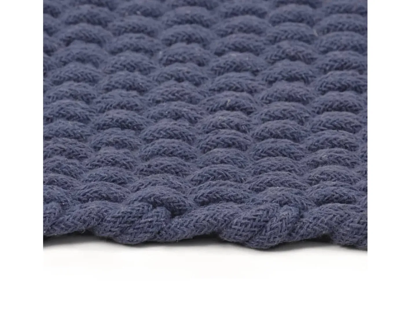Garden Furniture Jochem Alfombra rectangular algodón marino 180x250 cm Azul Outlet