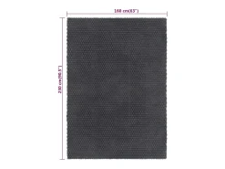 Garden Furniture Jochem Alfombra rectangular algodón antracita 160x230 cm Gris antracita New