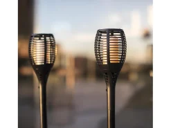 Lumisky Iluminación Exterior-Juego de 2 antorchas con efecto de llama H70CM MAITY Negro
