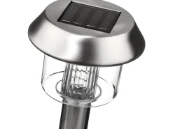Lumisky Iluminación Exterior-Juego de 8 balizas solares plantables H39CM ALESIA Plateado