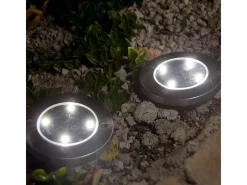 Outlet Lumisky Juego de 8 balizas solares redondas D12CM DECKY Negro