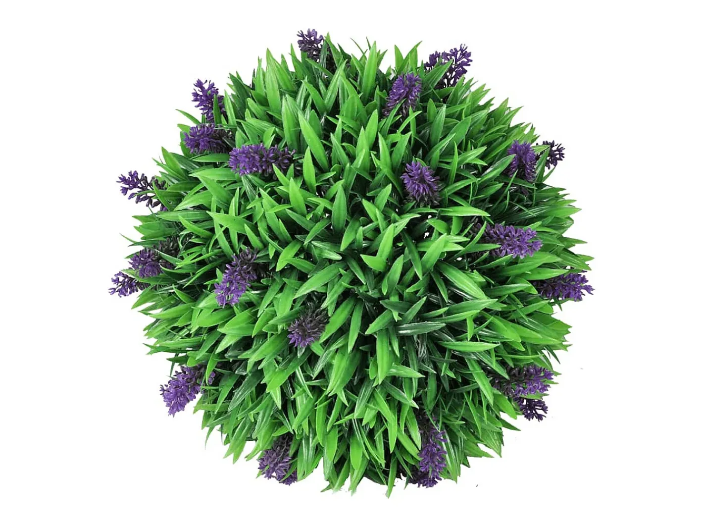 Planta Artificial-Juego de 2 bolas artificiales de boj con lavanda de 30 cm Verde