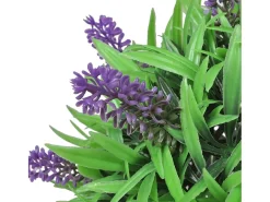 Planta Artificial-Juego de 2 bolas artificiales de boj con lavanda de 28 cm Verde