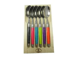 Jean Dubost Cubierto-Juego de 6 cucharas de mesa Laguiole Tonic Mix - Multicolor