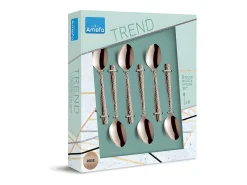 Best Amefa Juego de 6 cucharillas de café Moka Champagne rosé - Colección Felicity Rosa
