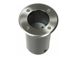 Helloshop26 Iluminación Exterior-Juego de 3 focos empotrables redondos para exterior iluminación decorativa acero inoxidable 2402035 Gris