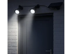 Outlet Lumisky Juego de 2 focos solares conectados 400LM FAMILY SPIKY Negro