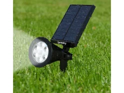 Lumisky Iluminación Exterior-Juego de 2 focos solares 200LM SPIKY Negro