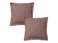 Blanc avenue Ropa De Cama-Juego de 2 fundas de almohada satén de algodón Rosa