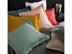 Sale Promo Linge Juego de 2 Fundas de Almohada Percale Rojas 50x70cm - Suaves y Sedosas Gris