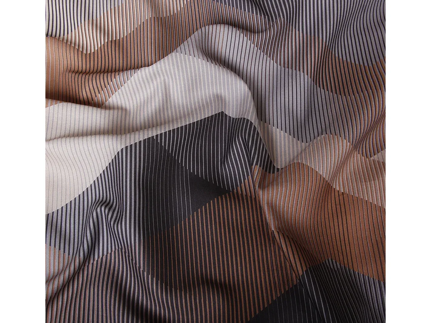 Blanc avenue Ropa De Cama-Juego de 2 fundas de almohada satén de algodón "Helix Brown" Multicolor