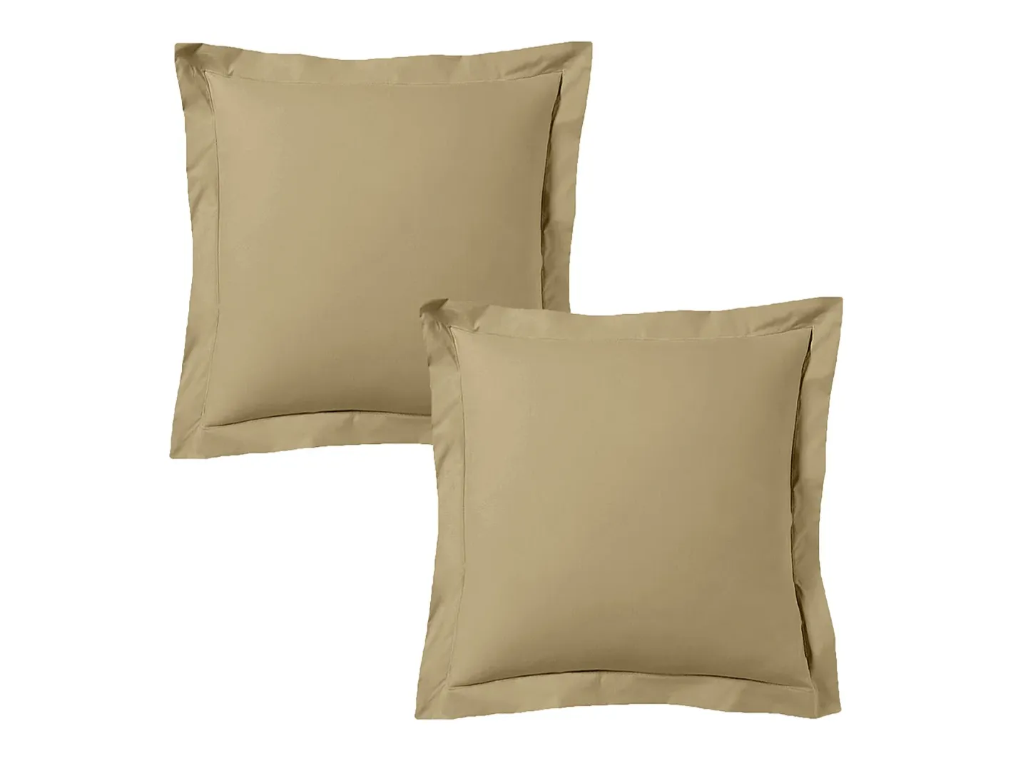 Online Blanc avenue Juego de 2 fundas de almohada satén de algodón Beige