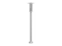 Hot Helloshop26 Juego de 3 lámparas de pie de exterior plateadas 100 cm acero inoxidable Plata 02_0042555 Gris