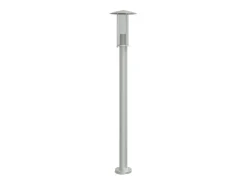 Hot Helloshop26 Juego de 3 lámparas de pie de exterior plateadas 100 cm acero inoxidable Plata 02_0042555 Gris