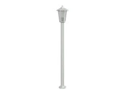 Helloshop26 Iluminación Exterior-Juego de 3 lámparas de pie de exterior plateadas 120 cm acero inoxidable Plata 02_0042557 Gris