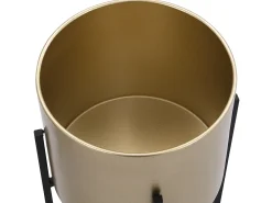 Online OZAIA Juego de 2 macetas con patas de metal - Dorado y negro - 2 medidas - EDMEE Negro / Dorado